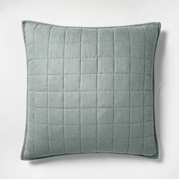 Heavyweight Linen Blend Quilted Pillow Sham - Casaluna™ | Target