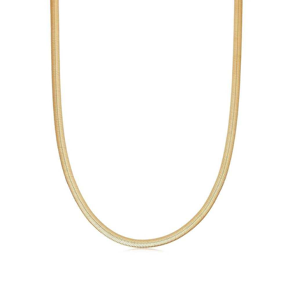 Gold Flat Snake Chain Necklace | Missoma