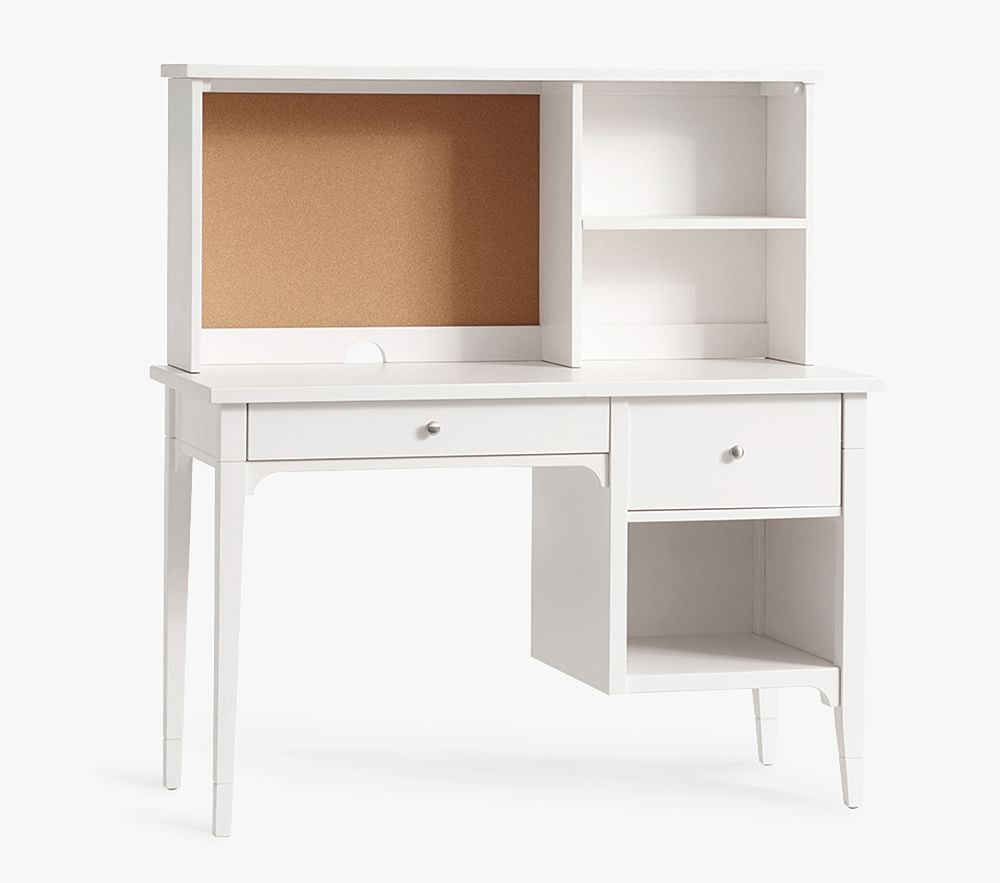 Morgan Storage Desk & Hutch, Simply White, UPS | Pottery Barn Kids