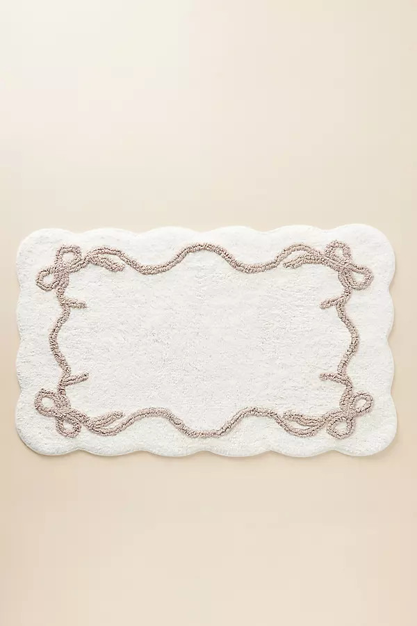 Benedita Bow Bath Mat | Anthropologie (US)