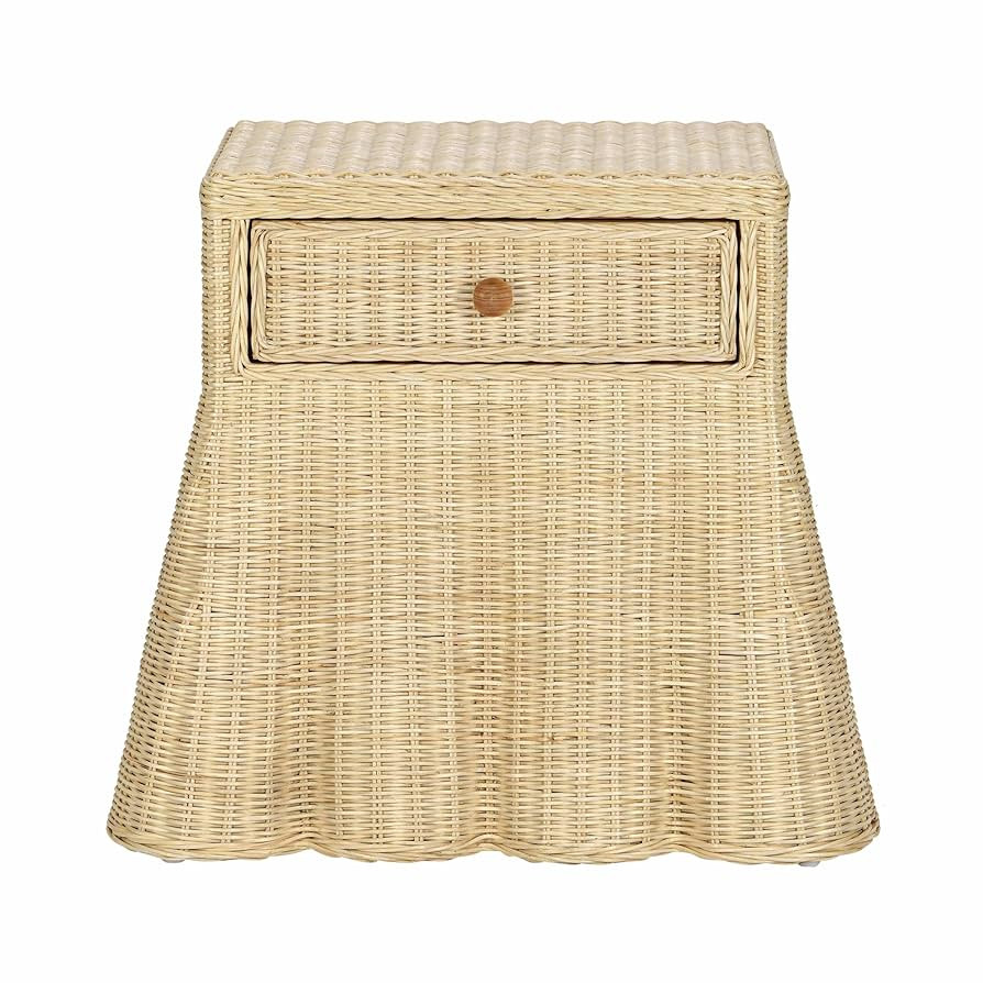 Tov Furniture Pentra Natural Rattan Nightstand | Amazon (US)