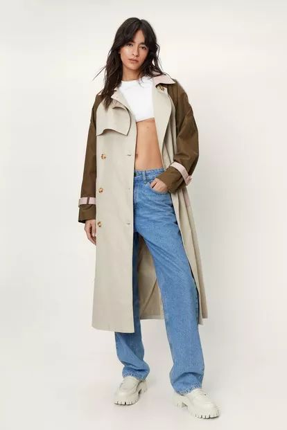 Longline Double Breasted Trench Coat | Nasty Gal (US)