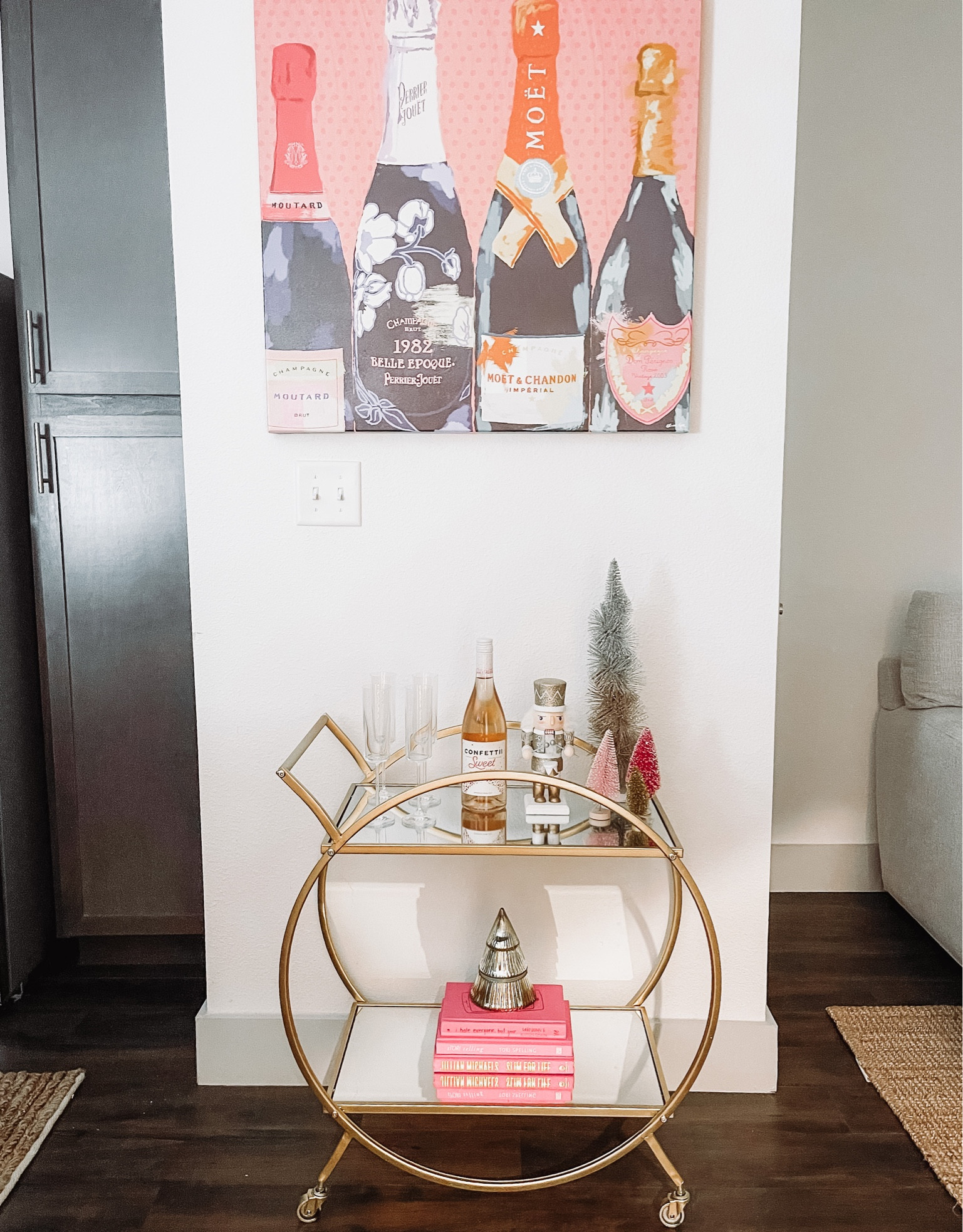 finally got my bar cart set up 🪩💕

#LTKunder100 #LTKhome #LTKHoliday