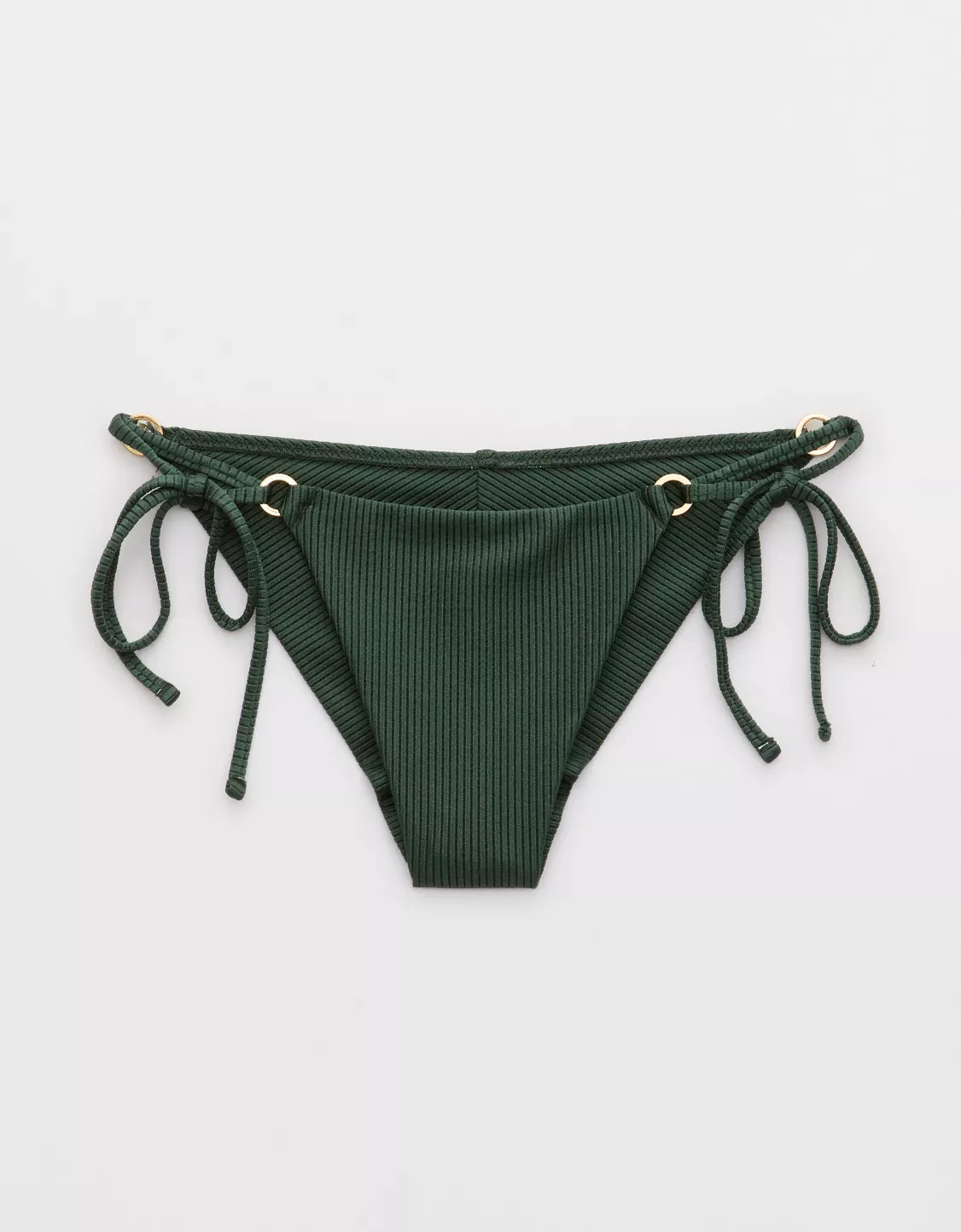 Aerie Shine Rib Cheekiest Tie Bikini Bottom | Aerie