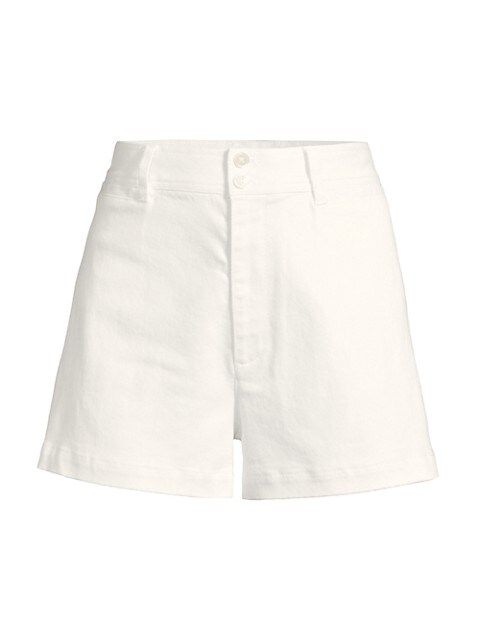 High-Rise Twill Shorts | Saks Fifth Avenue