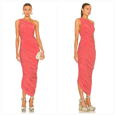 Norma kamali Diana Gown in Papaya XS NWT  | eBay | eBay UK