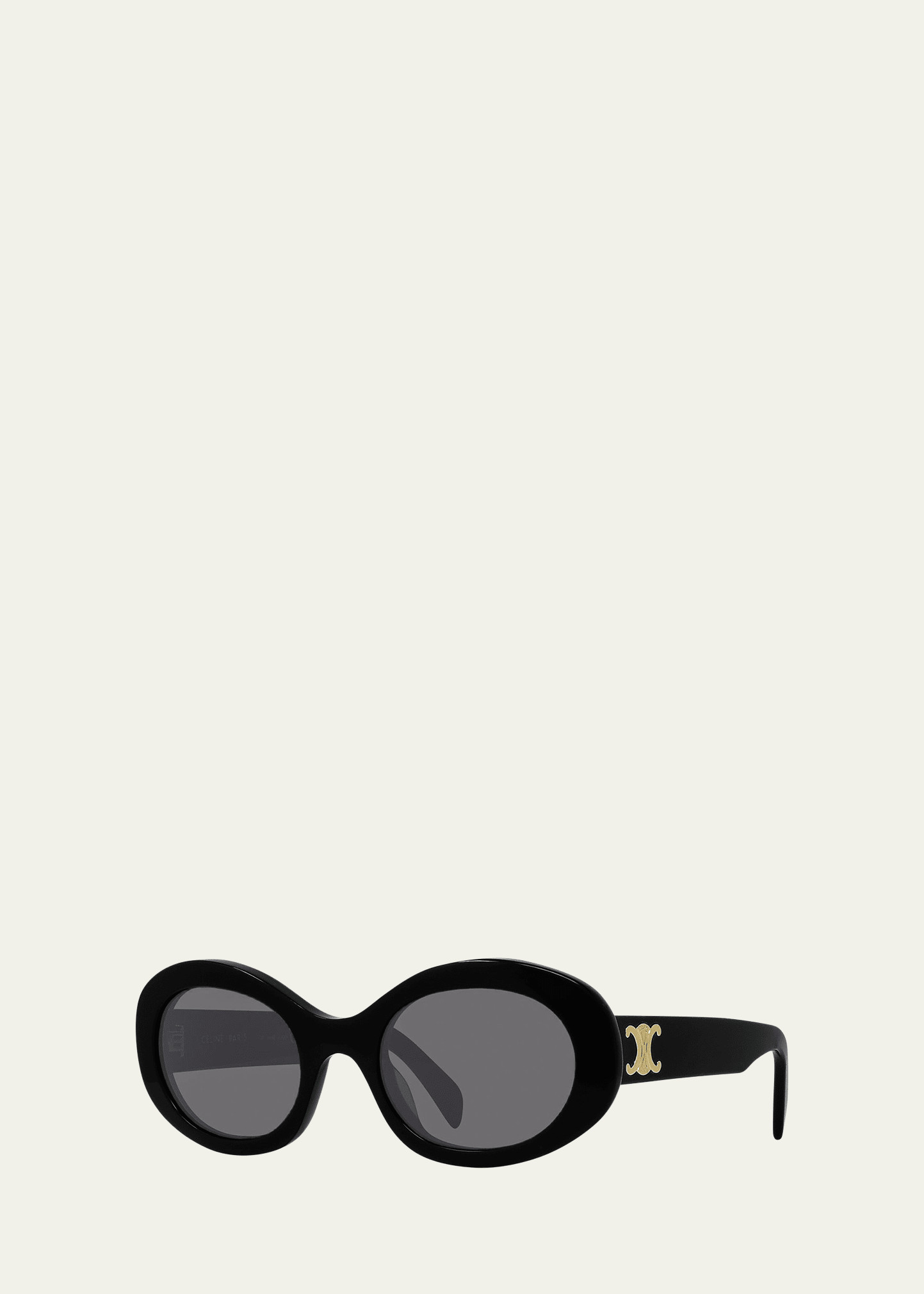 Triomphe Logo Oval Acetate Sunglasses | Bergdorf Goodman