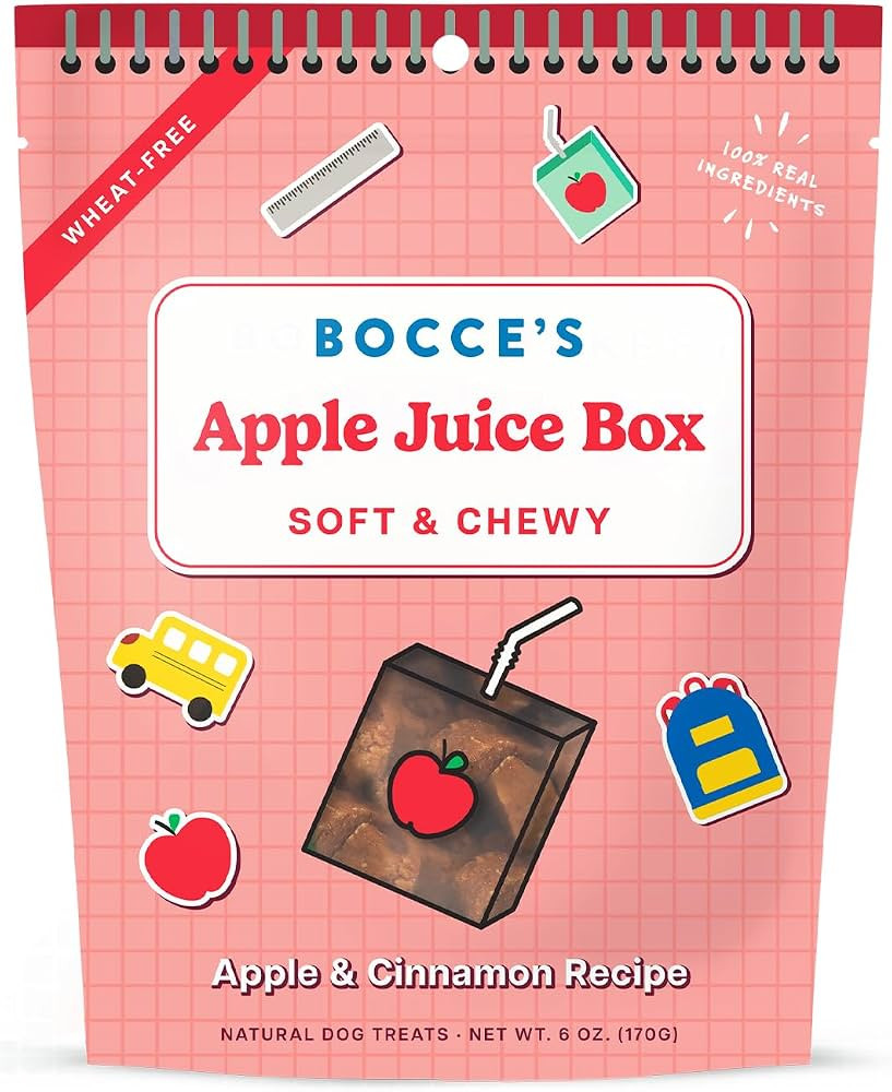 Bocce's Bakery Apple Juice Box Treats for Dogs, Wheat-Free Everyday Dog Treats, Made with Real In... | Amazon (US)
