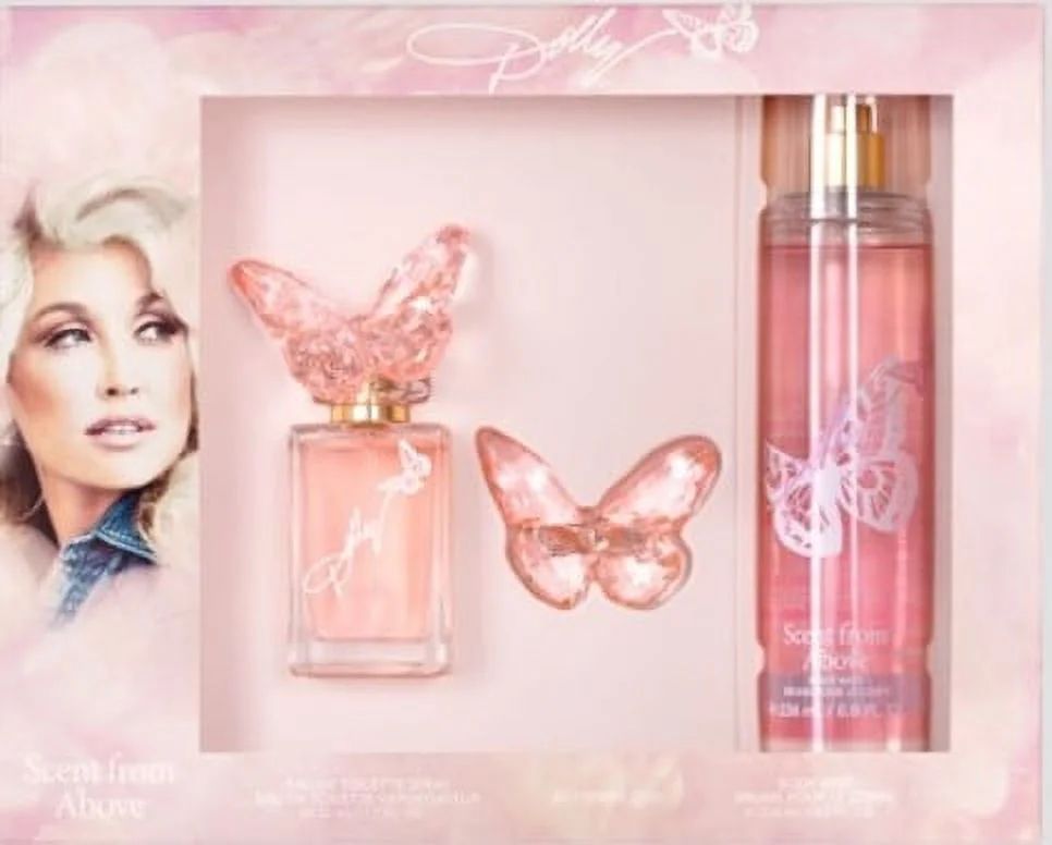 Dolly Parton Scent From Above 50ml EDT, 8oz Body Mist & Butterfly Hair Clip Gift Set for Women | Walmart (US)