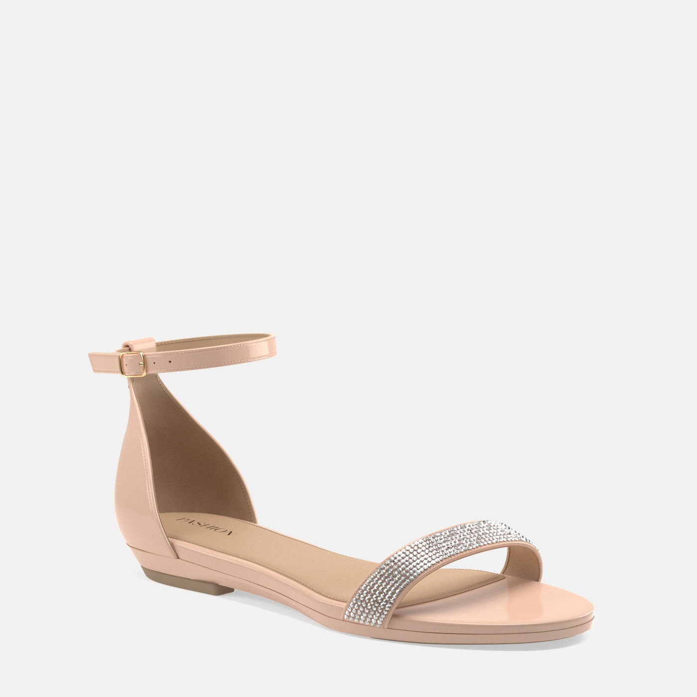 The Pashionista - Sand Patent Rhinestone (5.5) | Pashion Footwear