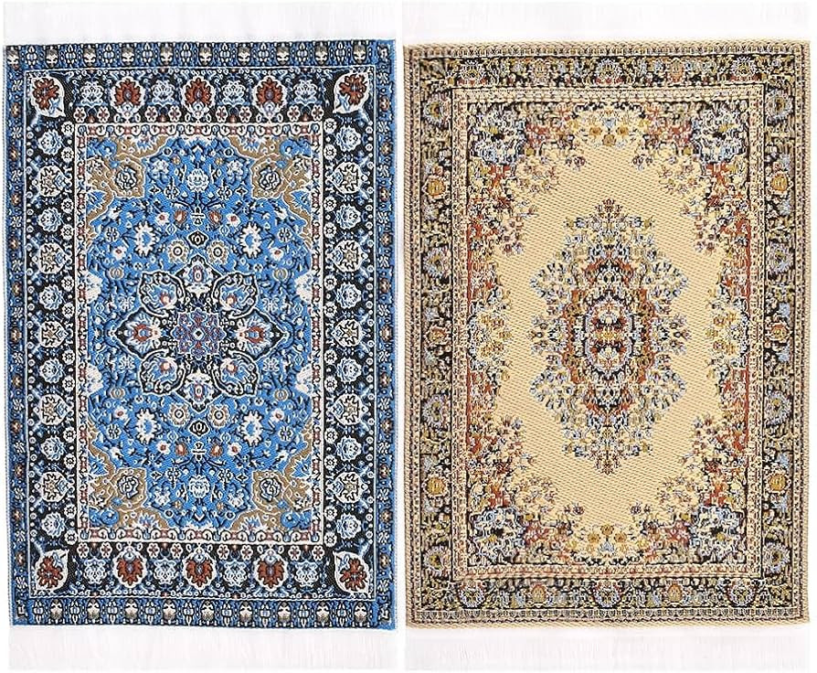 iLAND Miniature Dollhouse Accessories Vintage of Carpet for Dollhouse Furniture on 1/12 Scale and... | Amazon (US)