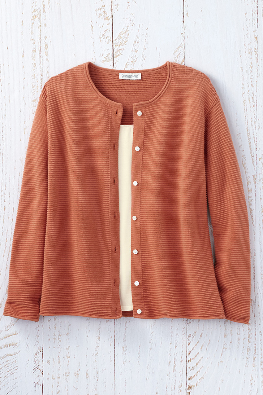 Ottoman Rib Cardigan | Coldwater Creek