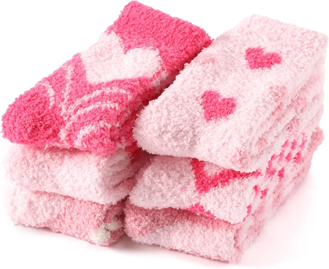 Fluffy Fuzzy Socks Gifts for Women,Winter Cozy Soft Warm Plush Socks Gifts for girlfriend. | Amazon (US)