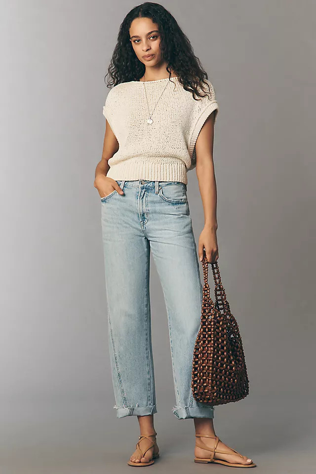 Kacey High-Rise Cuffed Boyfriend Jeans | Anthropologie (US)