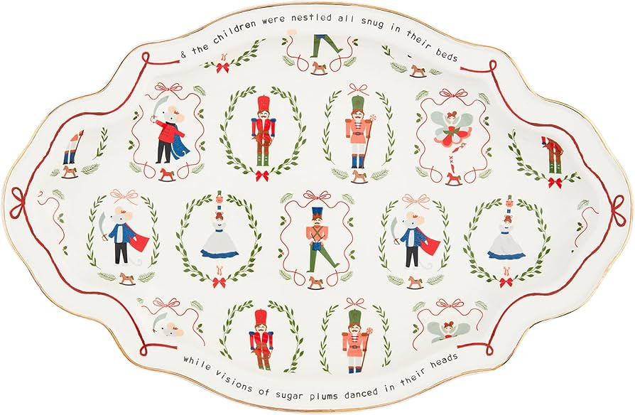 Mud Pie Nutcracker Christmas Platter; 10 1/2" x 16 1/4" | Amazon (US)