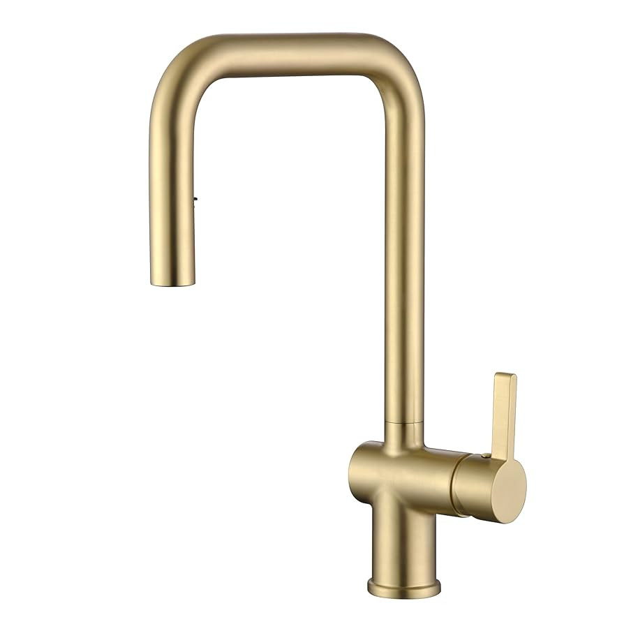 SUMERAIN Pull Out Kitchen Faucets with Dual Sprayer Mode, Single Hole Stainless Steel Modern Kitc... | Amazon (US)