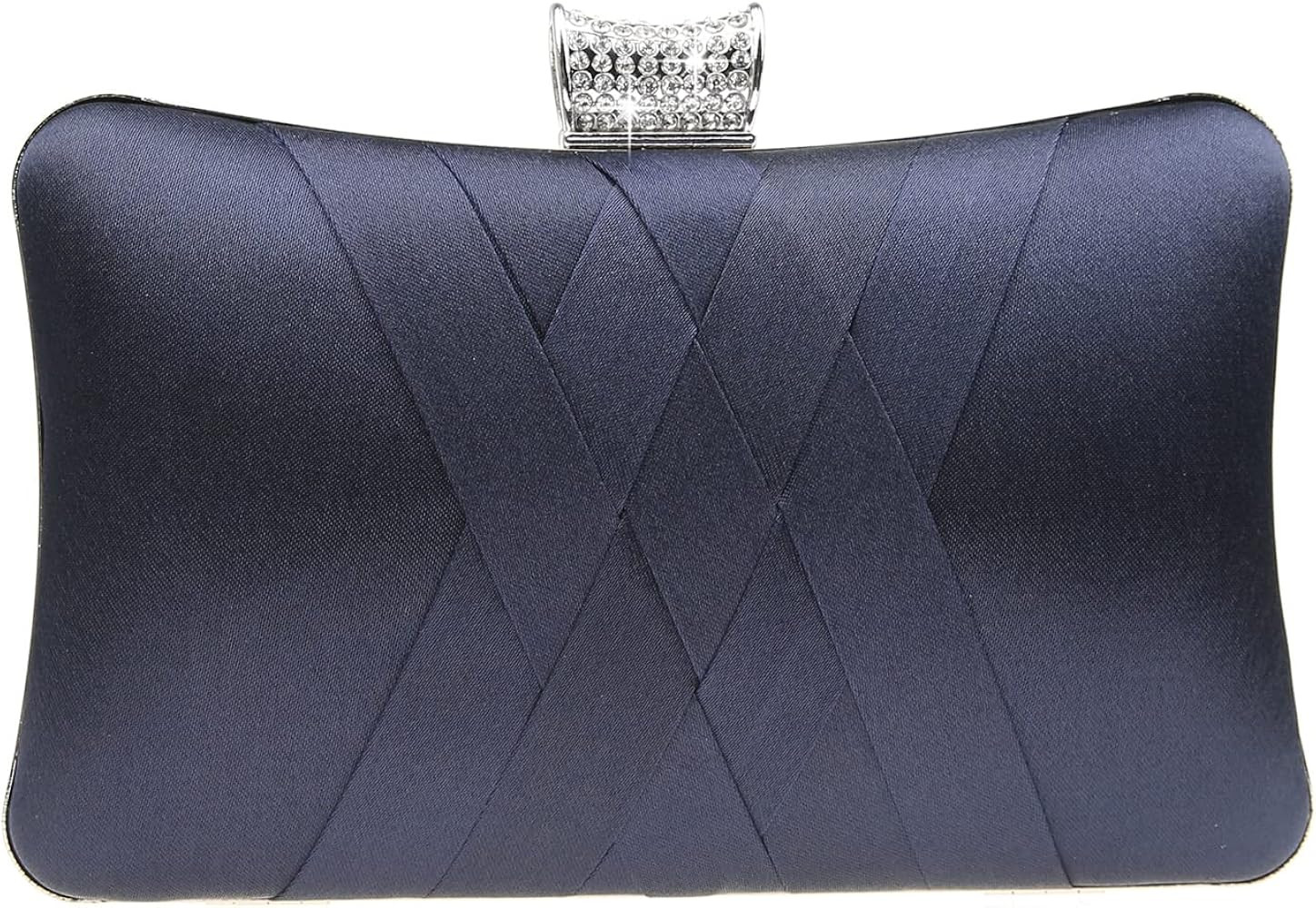 DA BODAN Fashion Womens Jane Satin Diamante Clutch Rhinestone Evening Bridal Prom Party Handbag Cros | Amazon (US)