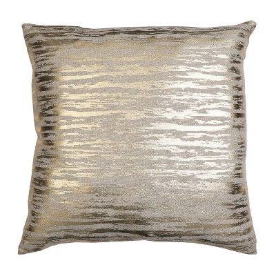 22"x22" Oversize Jessa Streak Metallic Print Square Throw Pillow - Decor Therapy | Target