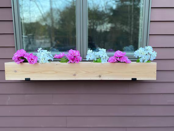 Cedar Window Box With Brackets Cedar Planter Box Planter | Etsy | Etsy (US)