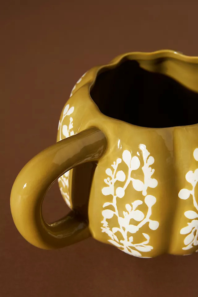 Floral Pumpkin Mug | Anthropologie (US)