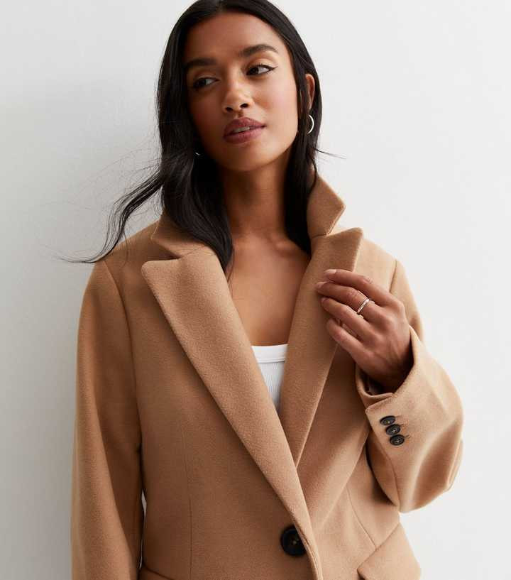 Petite Camel Lined Long Formal Coat
						
						Add to Saved Items
						Remove from Saved Items | New Look (UK)