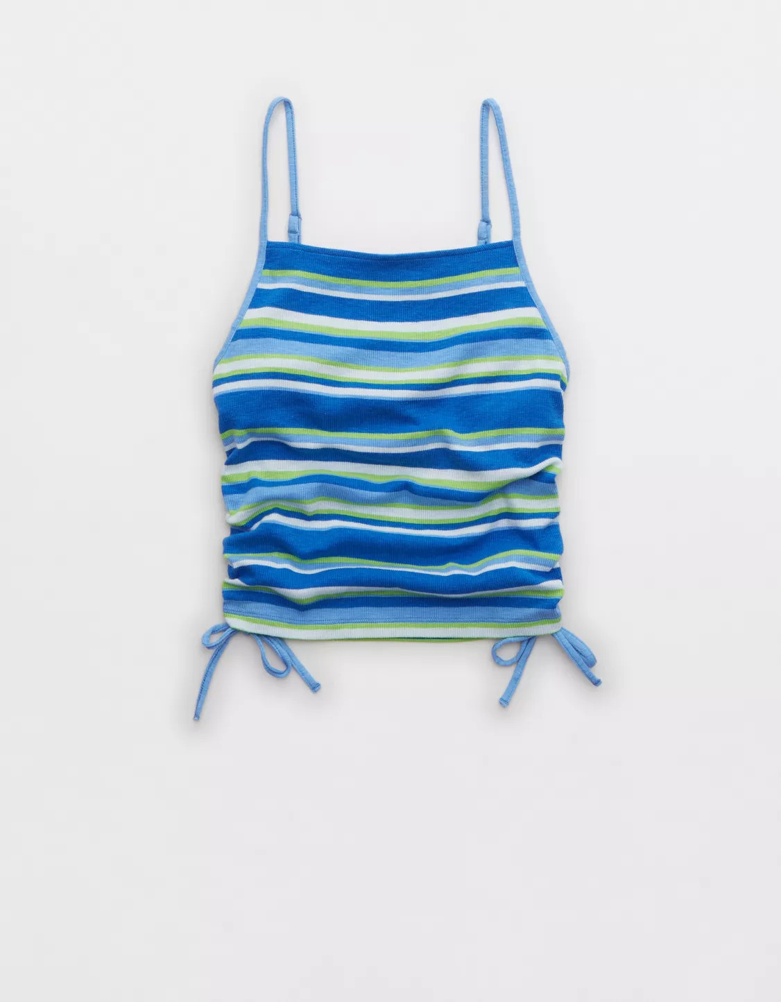 Aerie Ruched Cropped Tank Top | American Eagle Outfitters (US & CA)