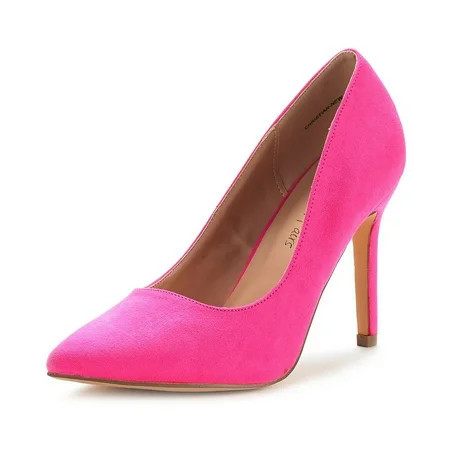 Dream Pairs Women Fashion Pumps Shoes Pointed Toe High Heel Shoes Wedding Party Shoes for Lady Christian-New Fuchsia/Suede Size 7.5 | Walmart (US)