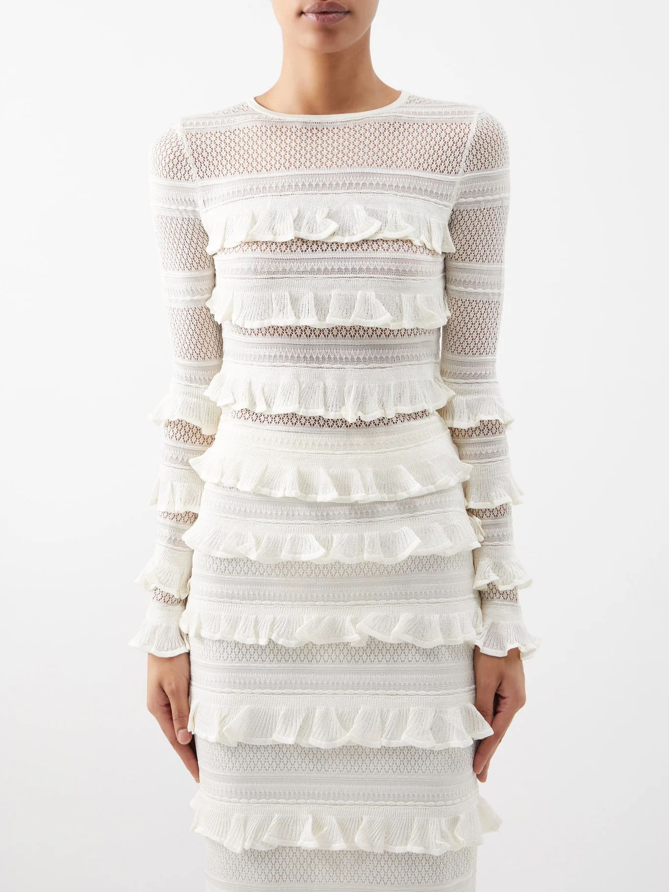 Wonderland frilled-lace top | Matches (US)