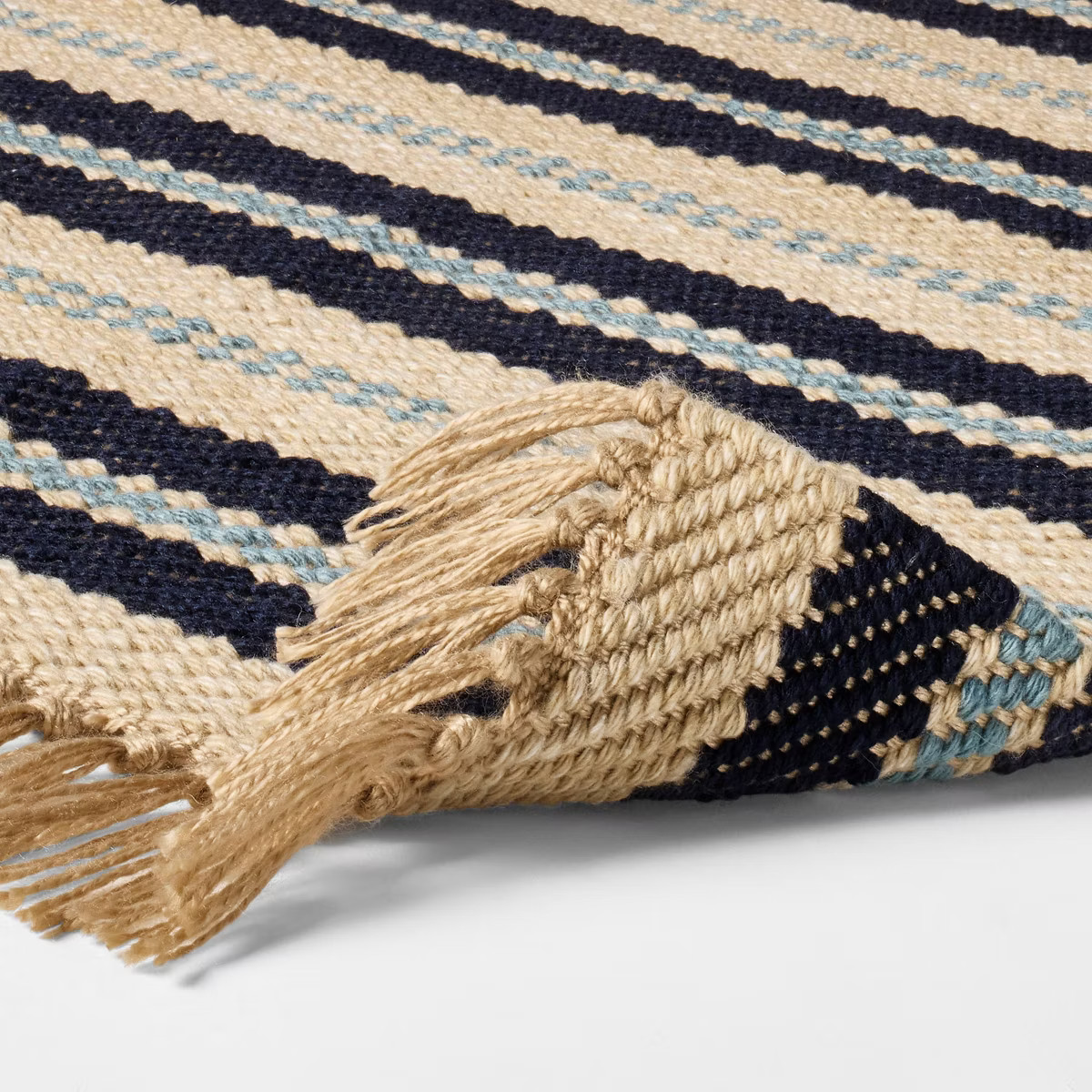 Striped Twill Accent Rug Blue/Tan - Threshold™ designed with Studio McGee | Target