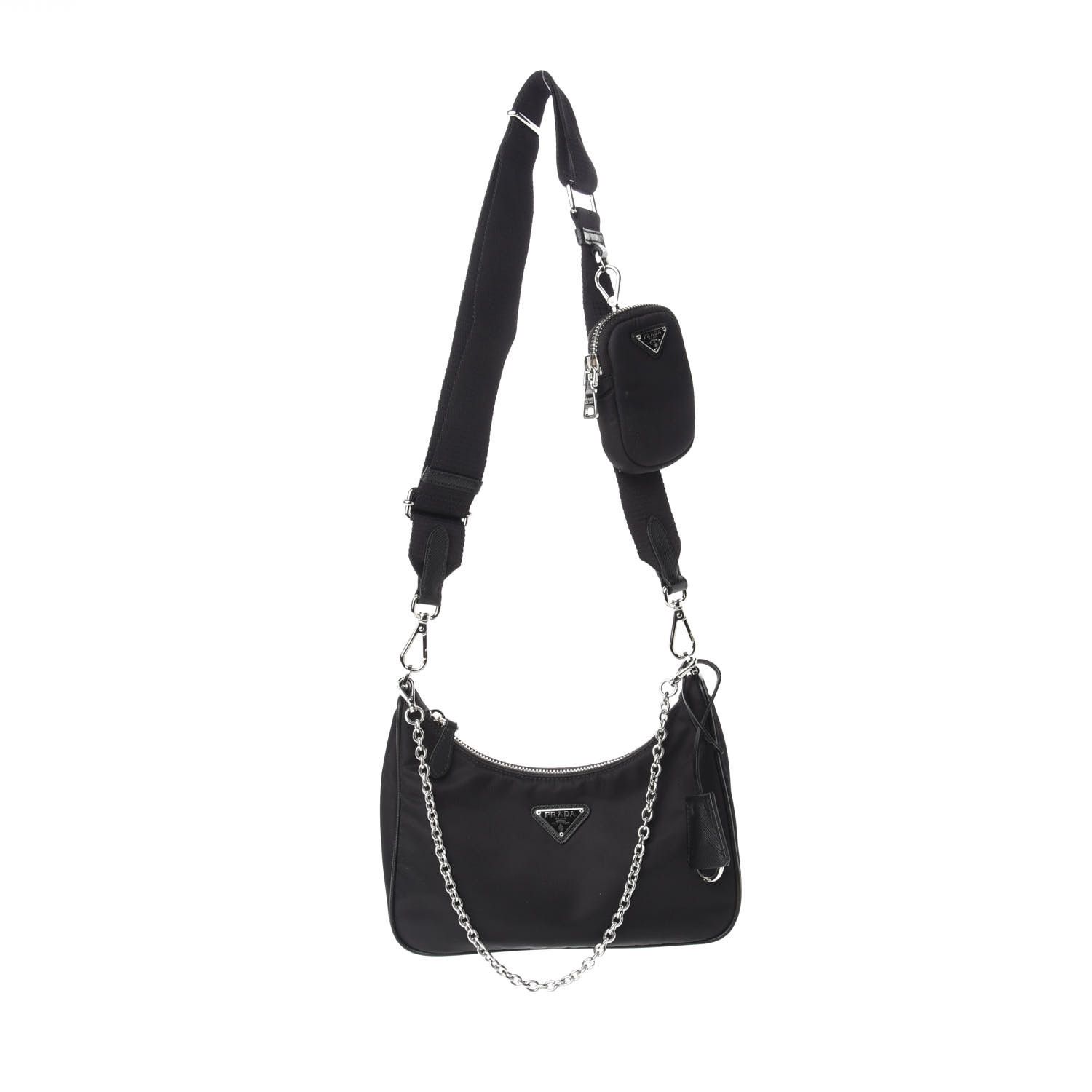 Nylon Re-Edition 2005 Shoulder Bag Black | Fashionphile