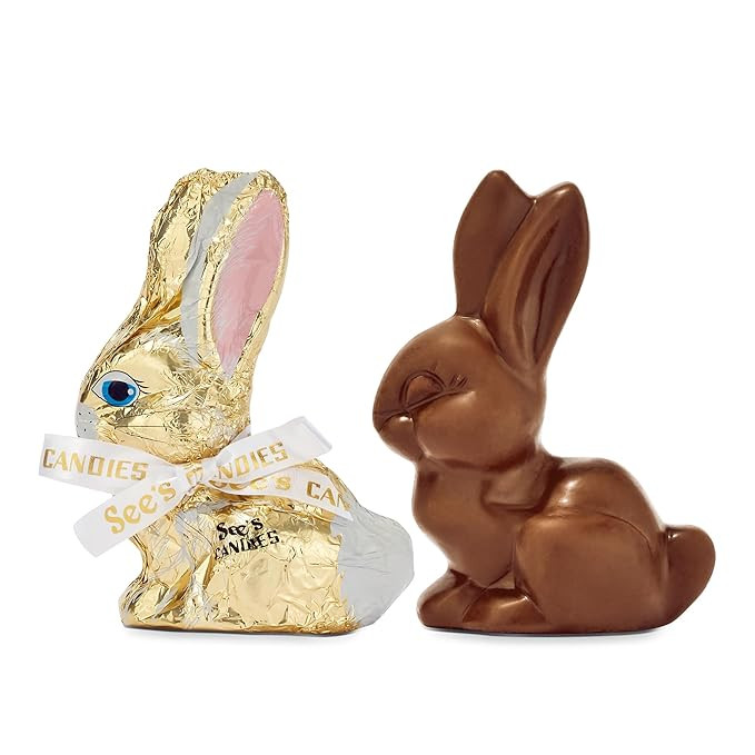 See’s Candies Easter Milk Chocolate Bunny – Classic Hollow Chocolate Rabbit, Easter Basket Tr... | Amazon (US)