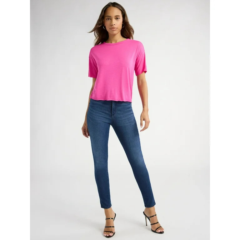 Sofia Jeans Women's Crewneck Tee with Short Sleeves, Sizes XS-XXXL | Walmart (US)
