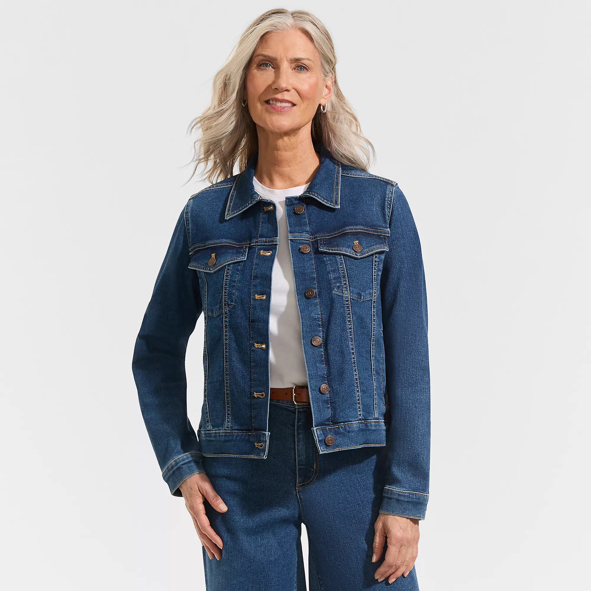 Women's Denim Trucker Jacket | Lands' End (US)
