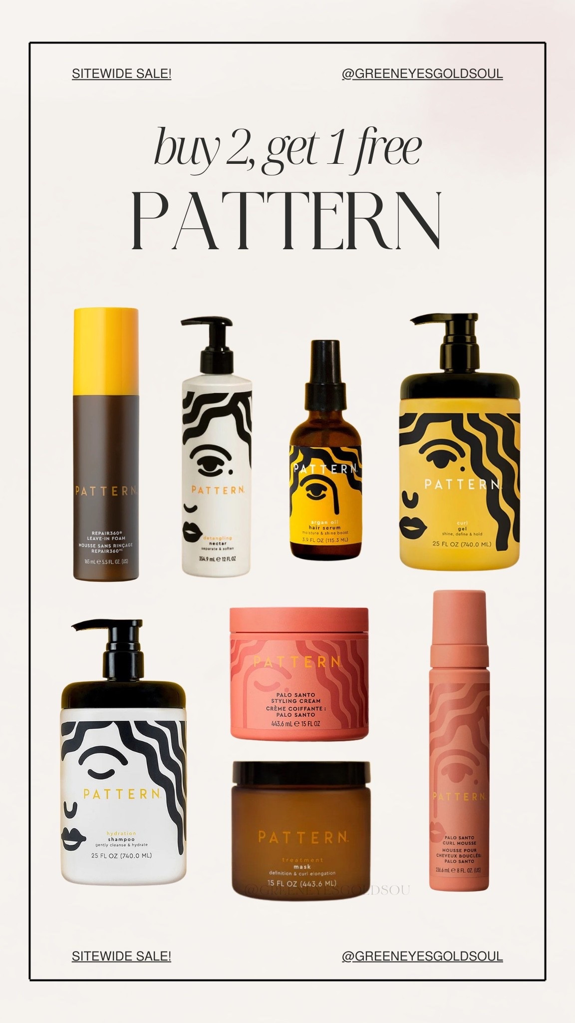 Pattern sitewide sale! Buy 2, get 1 free! 💛

Hair care, curls, 3b, 3c, 4a, 4b, 4c, curly head, curly hair, repair foam, styling cream, custard, hair mask, treatment, argan oil, moisture milk 

#LTKBeauty #LTKU #LTKSaleAlert