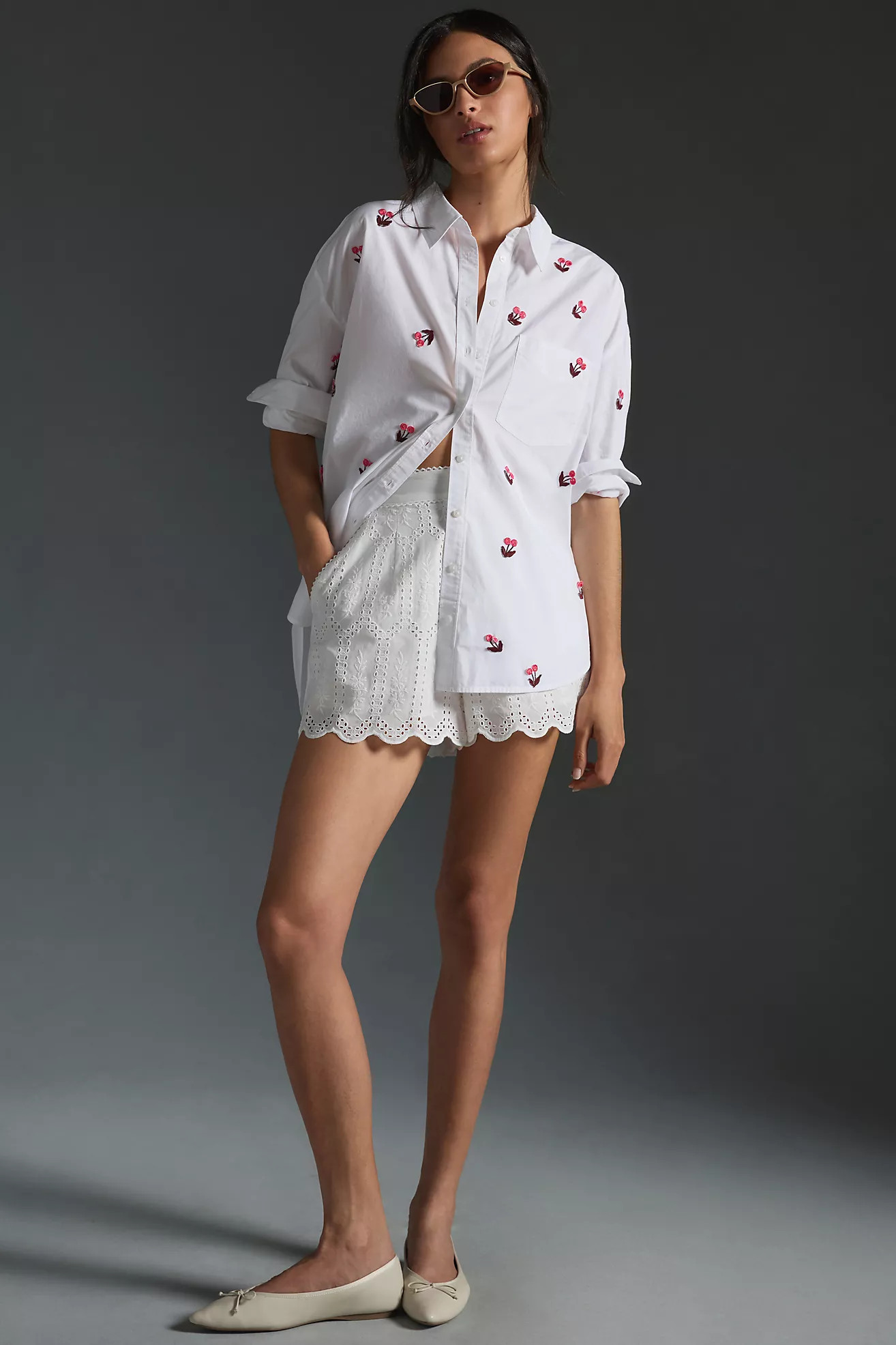 The Bennet Buttondown Shirt by Maeve: Embroidered Edition | Anthropologie (US)