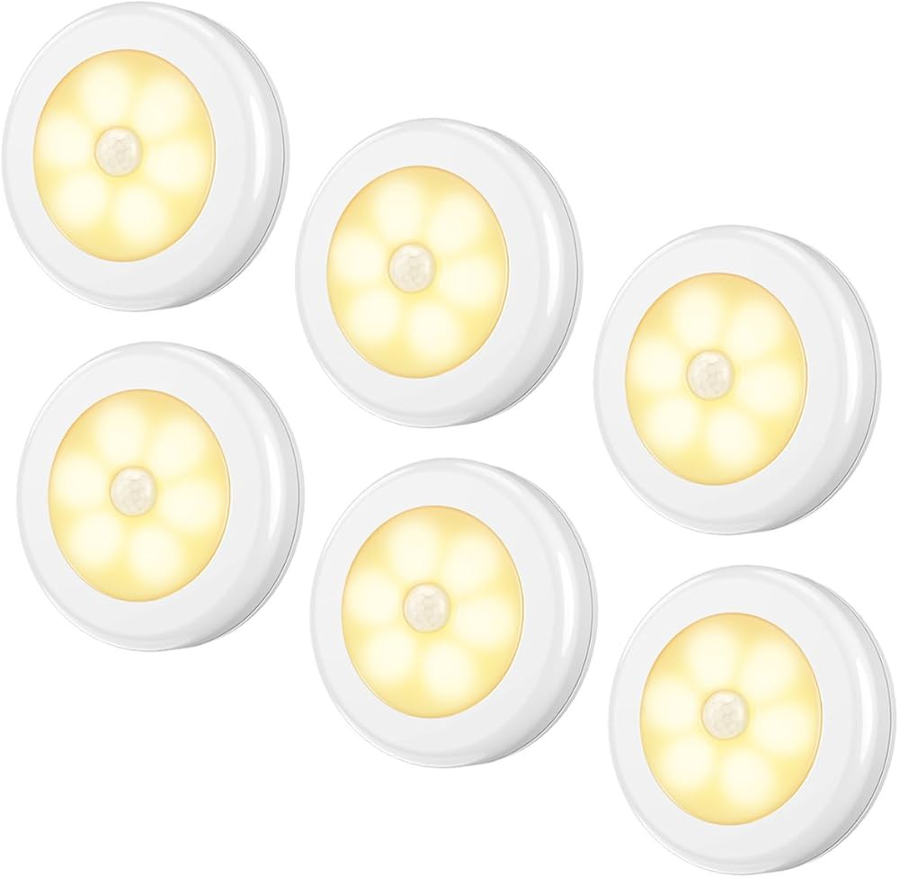 AMIR Upgraded Motion Sensor Light, Cordless Battery-Powered LED Night Light, Stick-Anywhere Close... | Amazon (US)