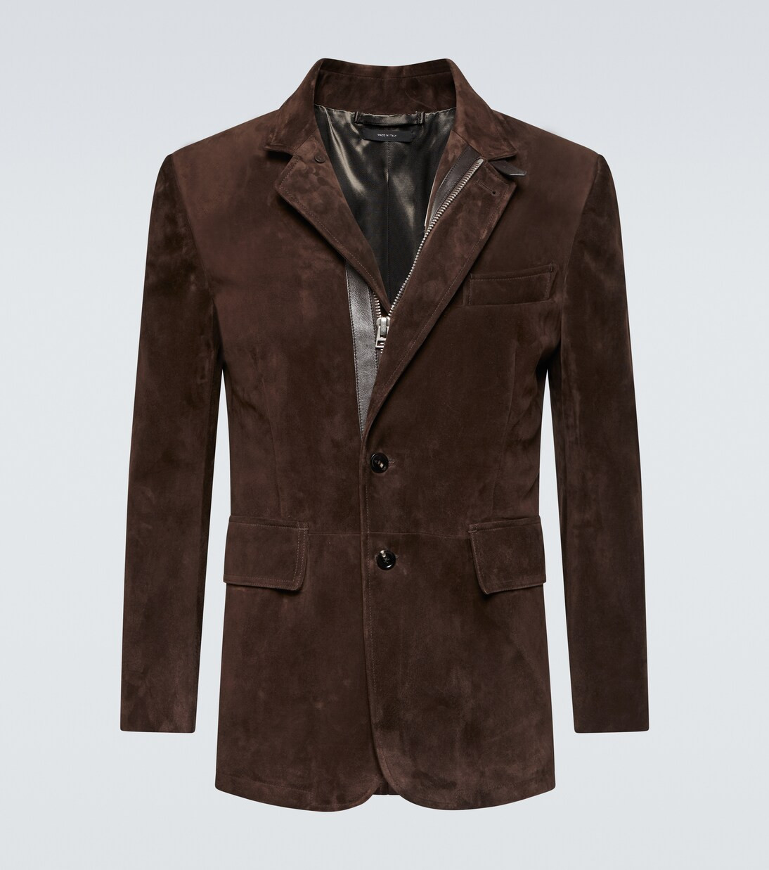 Leather-trimmed suede blazer | Mytheresa (UK)