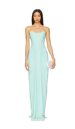 x REVOLVE Pearl Gown in Green | Revolve Clothing (Global)