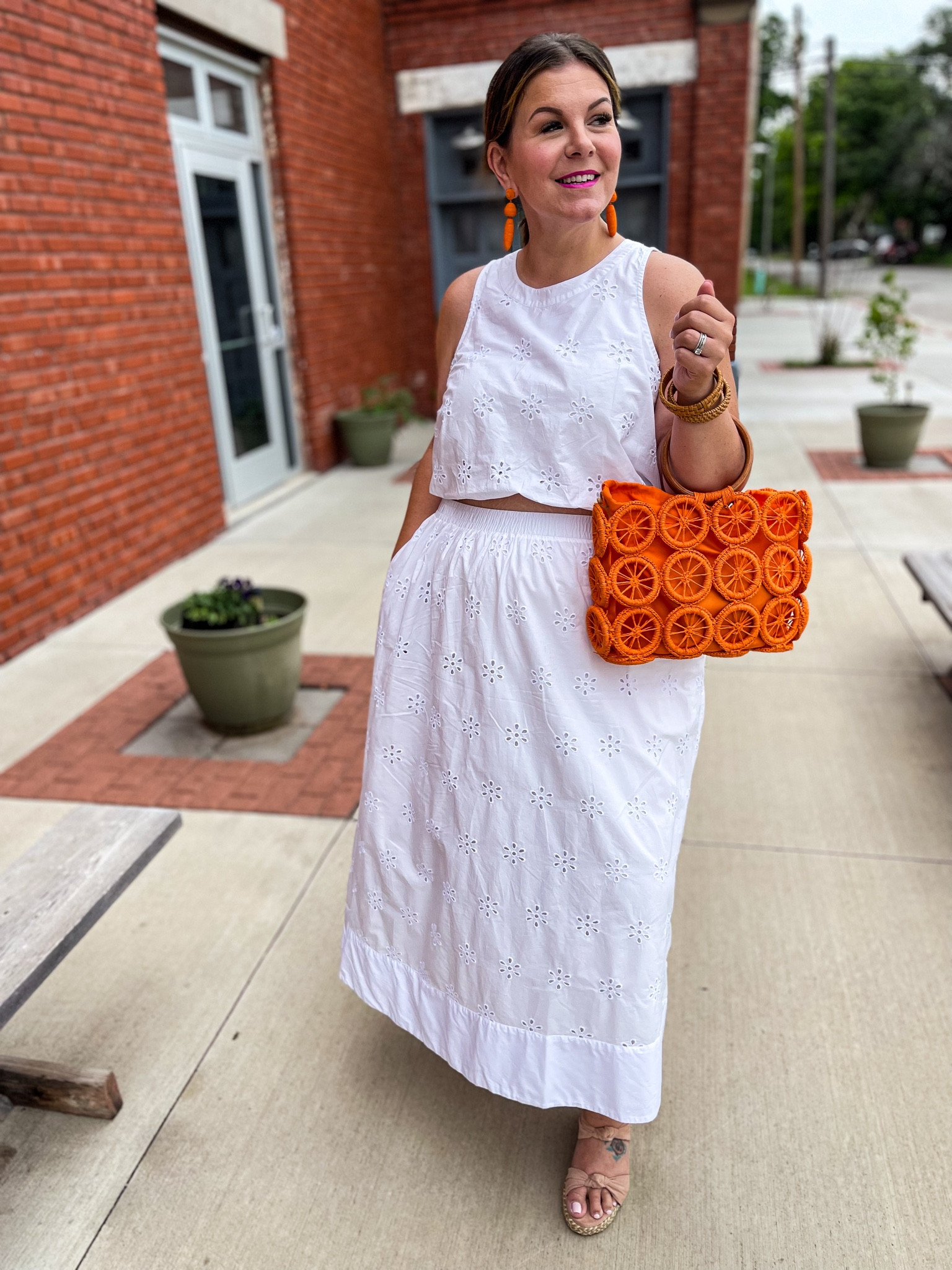 This Target new arrival skirt set is what dreams are made of! If you love white eyelet or matching sets as summer outfits, this one is fabulous. Also love these as a curvy, pear shaped gal because I can customize the sizing. Wearing a L in the top and XXL on the bottom. 

Vacations outfit, plus size outfit, midsize outfit, white eyelet skirt, Target matching set, A New Day Target 

#LTKPlusSize #LTKMidsize #LTKOver40