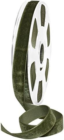 Morex Ribbon Nylon, 5/8 inch by 11 Yards, Moss, Item 01215/10-549 Nylvalour Velvet Ribbon, 5/8" x... | Amazon (US)