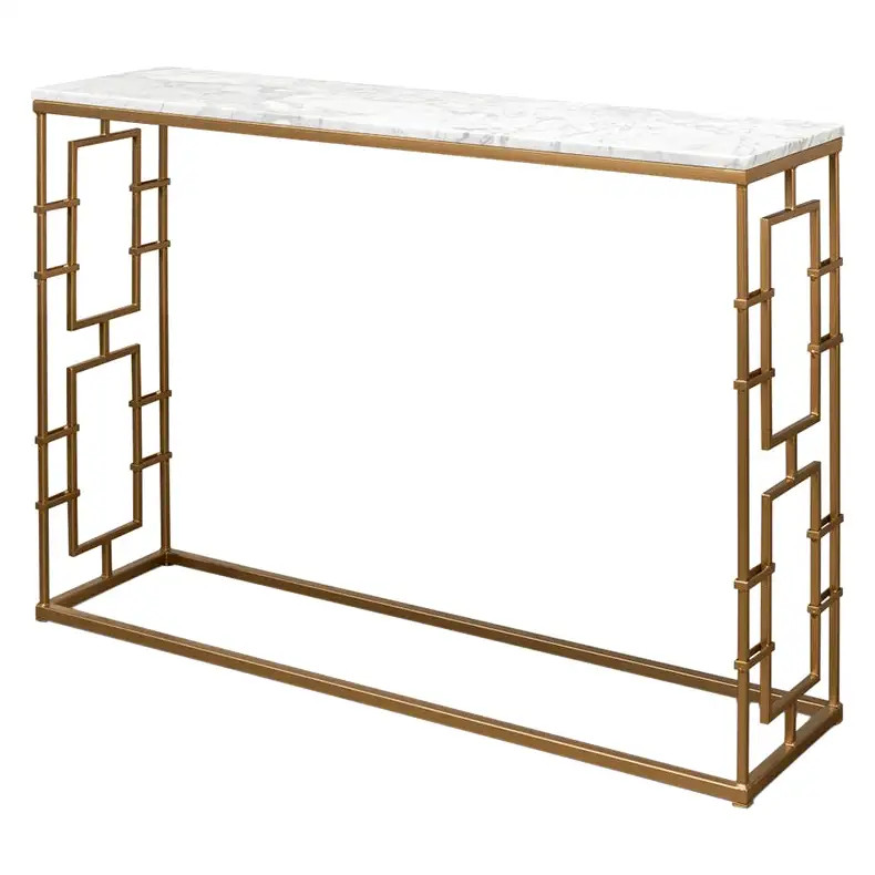 Mid-Century Modern Marble Top Console | 1stDibs