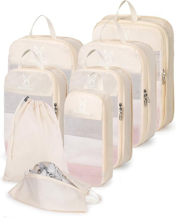 6/8 Set Space Saving Compression Packing Cubes Lightweight Packing Cube | Amazon (US)