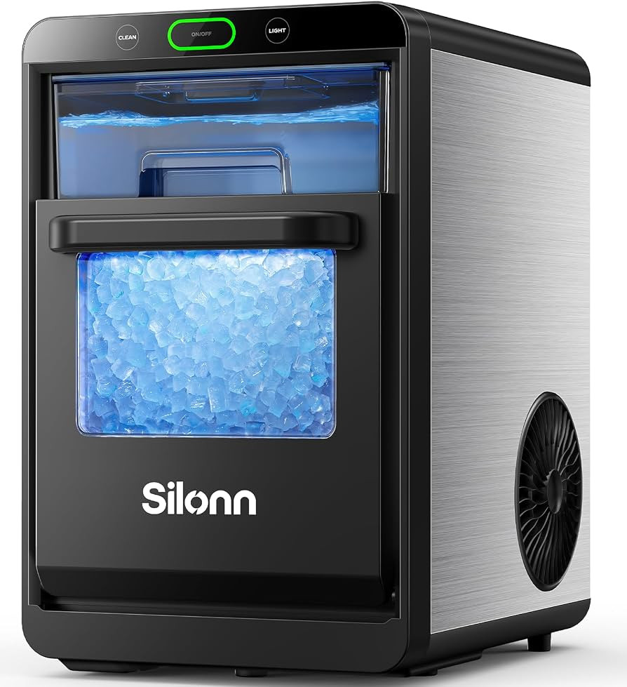 Silonn Nugget Ice Maker Countertop, Crushed Ice Maker & Pebble Ice Machine Produces 44lbs/24h wit... | Amazon (US)