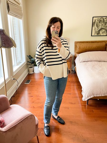 It’s almost sweater season! I’m creating fall outfits starting with striped sweaters and loafers. I’ve linked these classics below  #falloutfit #stripedsweater #loafers

#LTKworkwear #LTKshoecrush #LTKstyletip