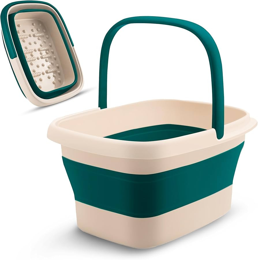 Fivona Collapsible Foot Bath Basin - Pedicure Foot Soaking Tub for Tired Feet, Cracked Heels, Soo... | Amazon (US)