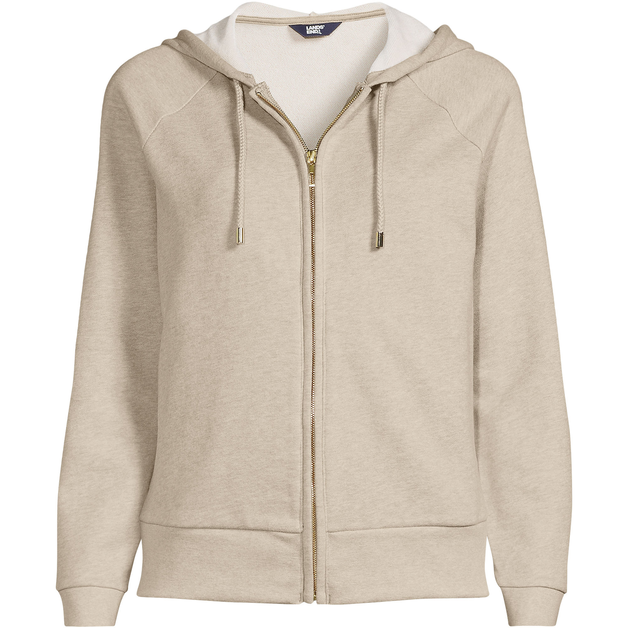 Women's Serious Sweats Relaxed Long Sleeve Full Zip Hoodie Sweatshirt | Lands' End (US)