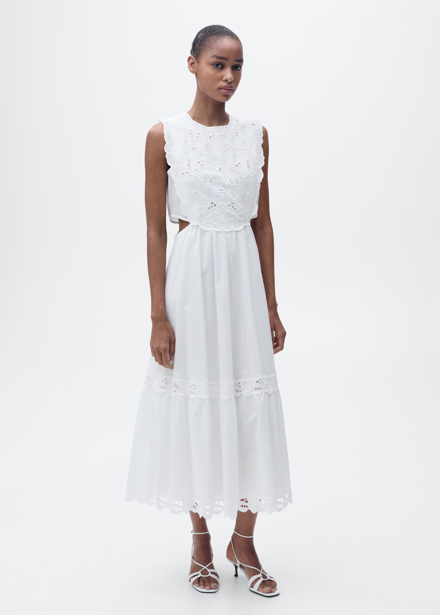 Embroidered dress with side slits - Women | MANGO USA | Mango (US/MX/AU)