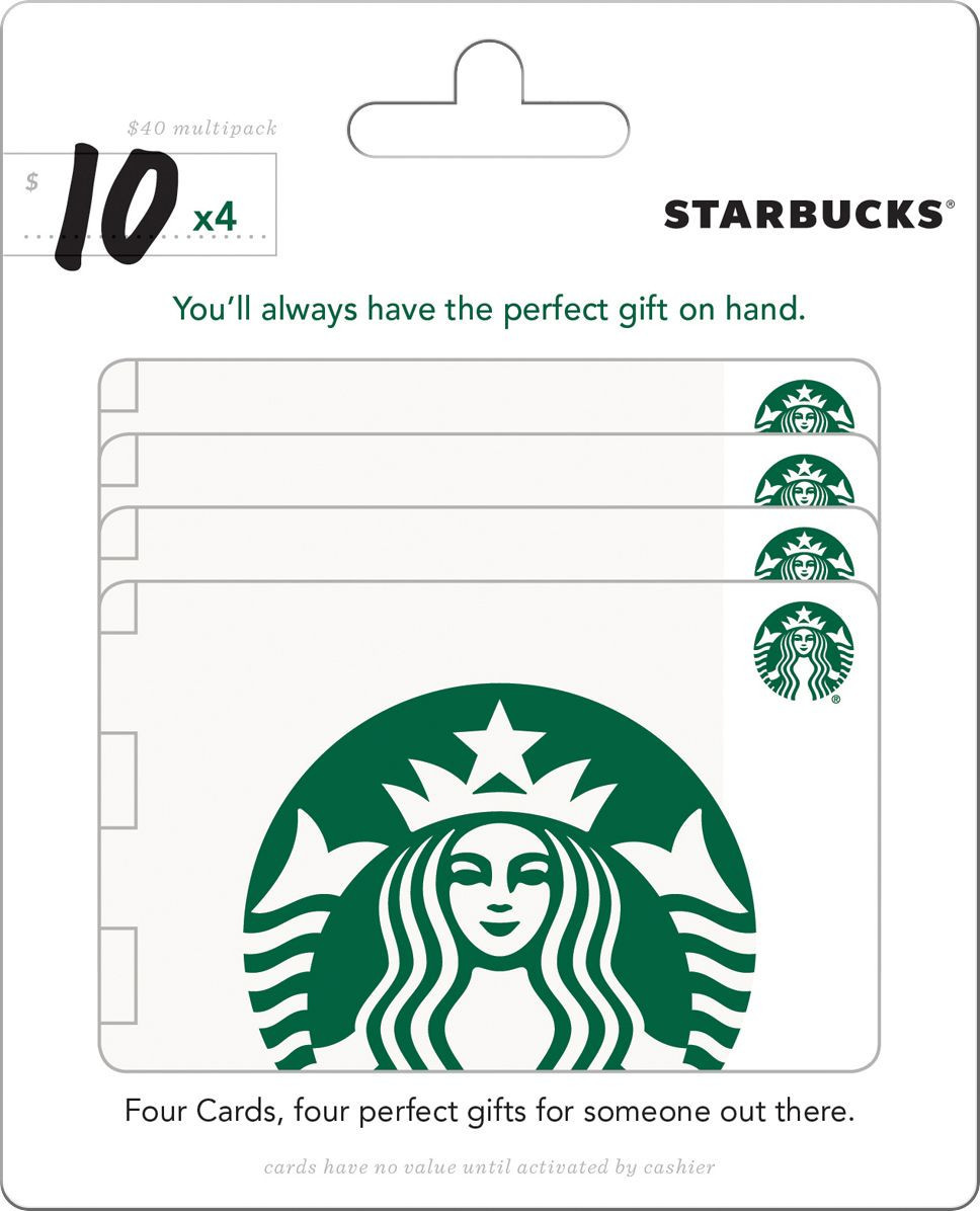 Starbucks - $10 Gift Cards (4-Pack) | Best Buy U.S.