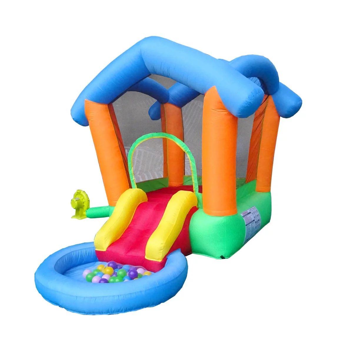 Pogo Bounce House Backyard Kids Rainbow Playhouse Inflatable Bounce House with Slide | Walmart (US)