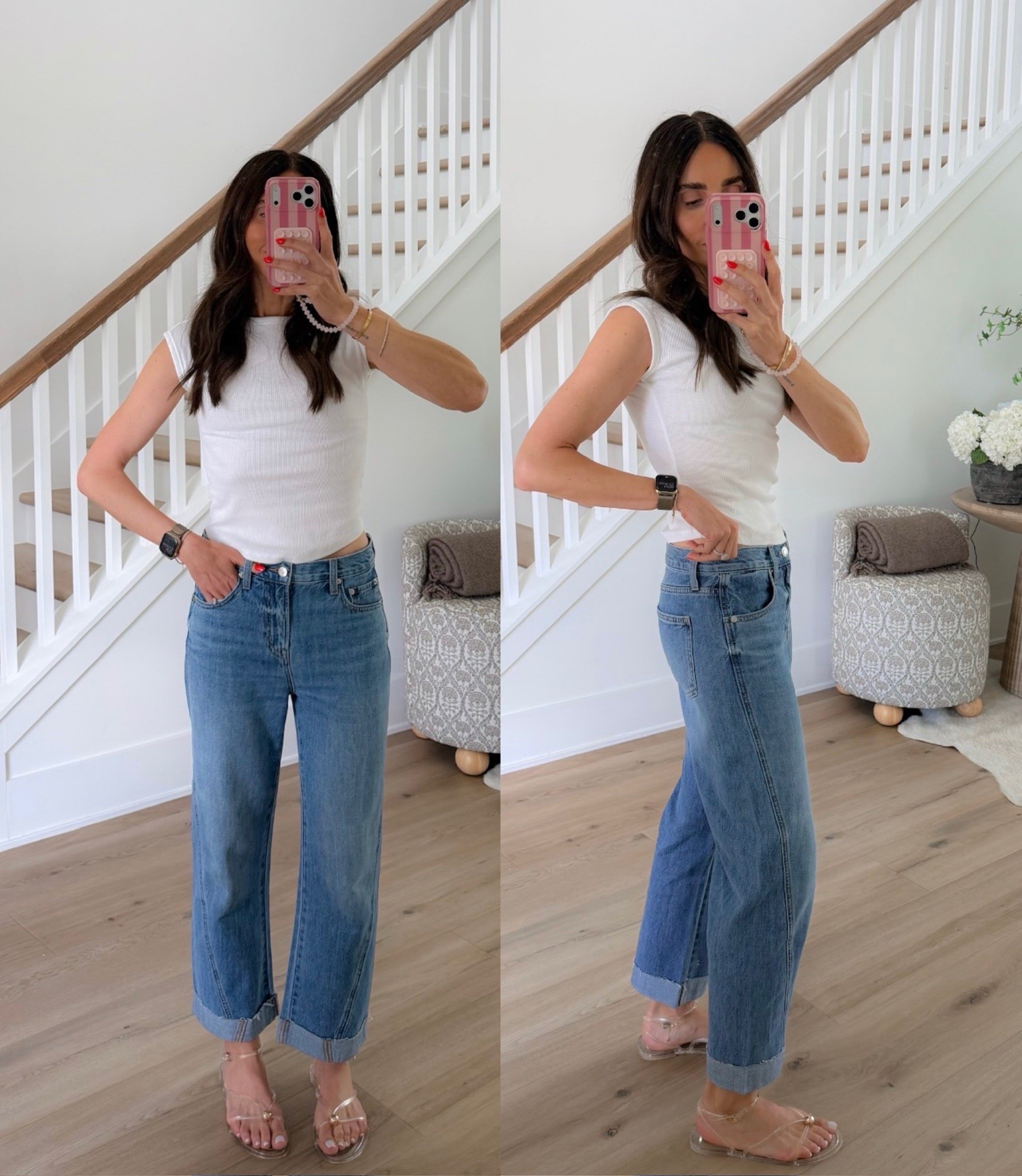 Pistola Kacey cuffed jeans, I'm wearing size 25. Use code ANNAB20 for 20% off $100+ order.

#LTKootd #LTKSaleAlert #LTKOver40